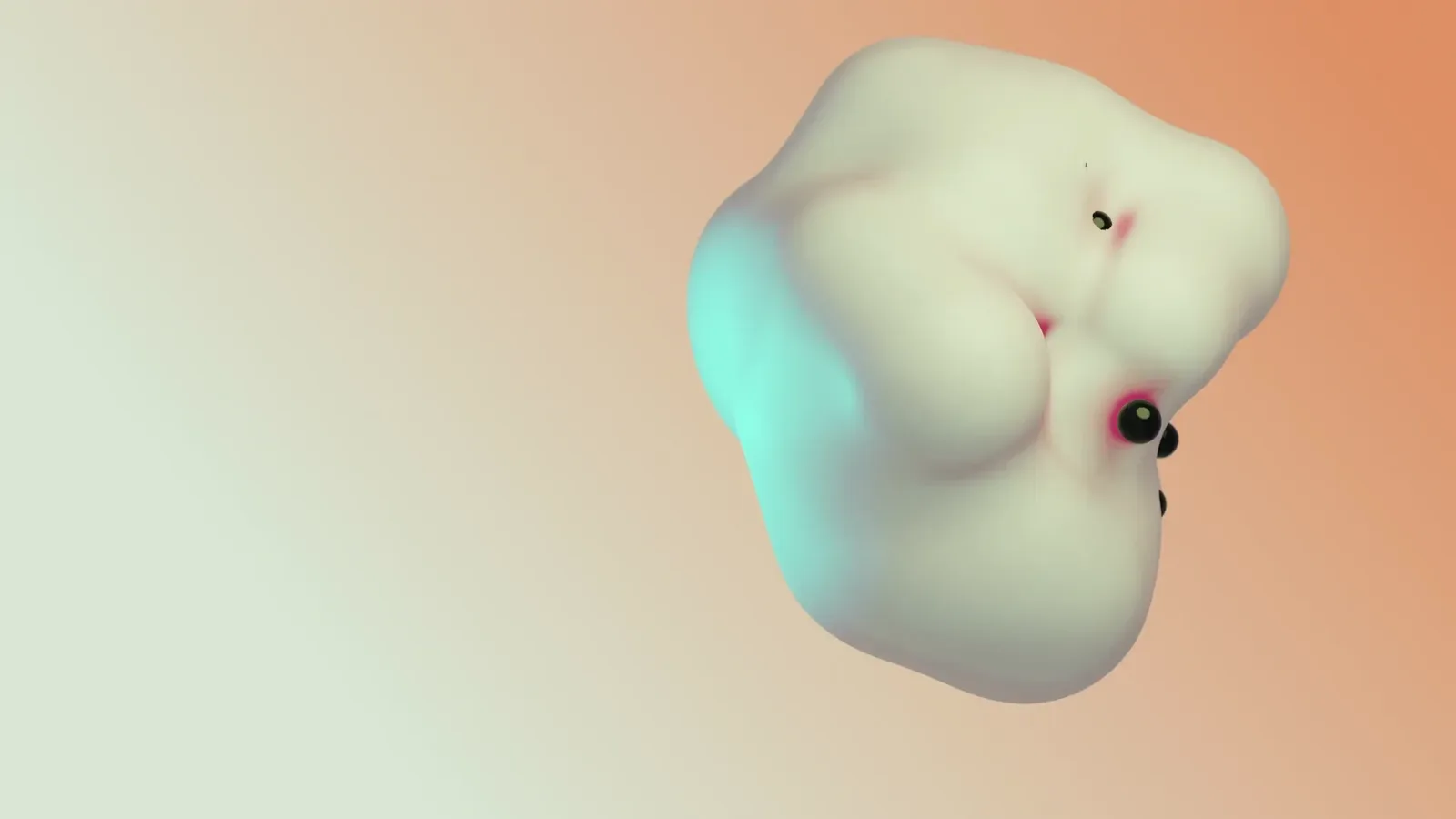 Soft abstract three-dimensional form