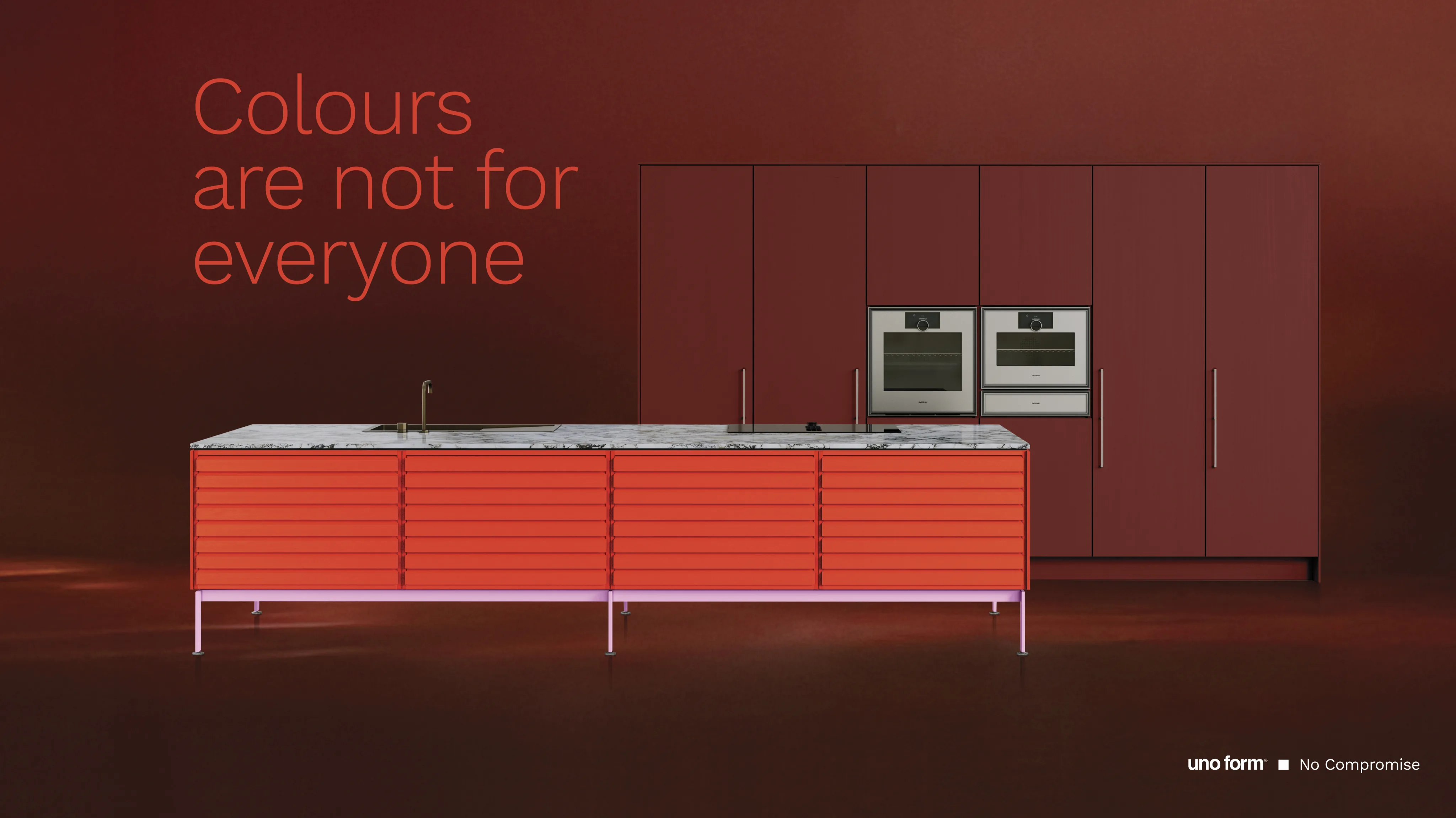 Uno Form kitchen in a warm, colourful interior
